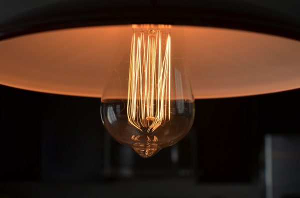 Photo Soft bedside lamp